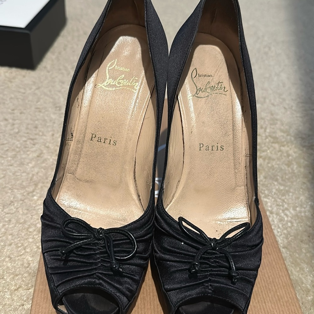 Christian Louboutin peep toe heels